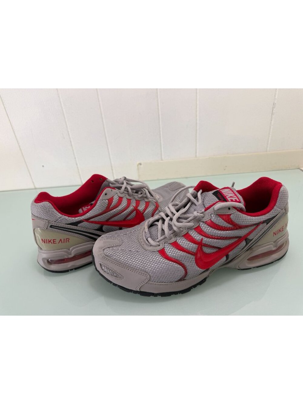 Nike Air Max Torch Shoes 4 Men 12 Sneakers Gray Red Running CI2202-001 Excellent